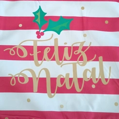 Capa de Almofada de Natal Natalina Estampada de Suede Veludo Aveludada