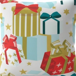 Capa de Almofada de Natal Natalina Estampada de Suede Veludo Aveludada