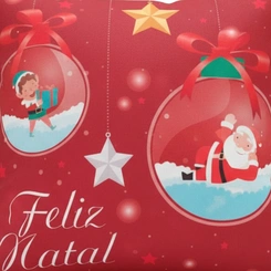 Capa de Almofada de Natal Natalina Estampada de Suede Veludo Aveludada