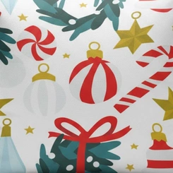 Capa de Almofada de Natal Natalina Estampada de Suede Veludo Aveludada