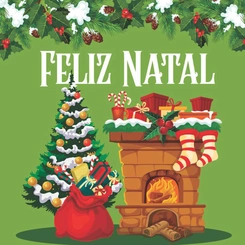 Capa de Almofada de Natal Natalina Estampada de Suede Veludo Aveludada
