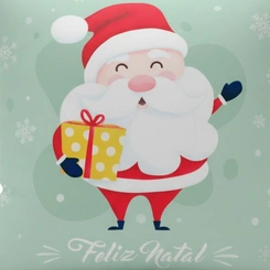 Capa de Almofada de Natal Natalina Estampada de Suede Veludo Aveludada