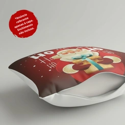 Capa de Almofada de Natal Natalina Estampada de Suede Veludo Aveludada