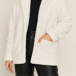 Casaco Feminino Teddy Peluciado Slim