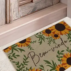 Tapete de Porta Estampado Bem Vindo Berlim