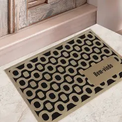 Tapete de Porta Estampado Bem Vindo Berlim