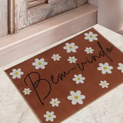 Tapete de Porta Estampado Bem Vindo Berlim