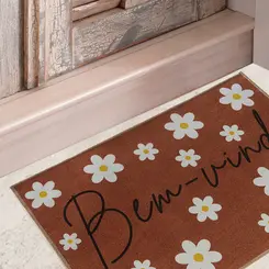 Tapete de Porta Estampado Bem Vindo Berlim