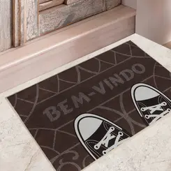 Tapete de Porta Estampado Bem Vindo Berlim