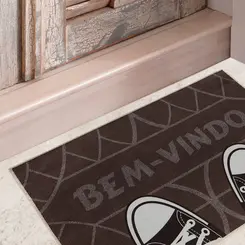 Tapete de Porta Estampado Bem Vindo Berlim