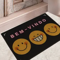 Tapete de Porta Estampado Bem Vindo Berlim