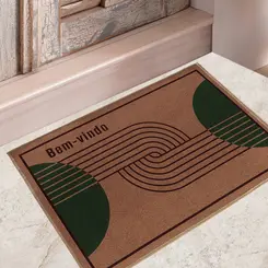 Tapete de Porta Estampado Bem Vindo Berlim