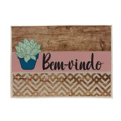 Tapete de Porta Estampado Bem Vindo Berlim