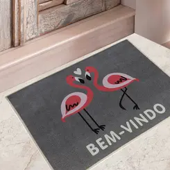Tapete de Porta Estampado Bem Vindo Berlim