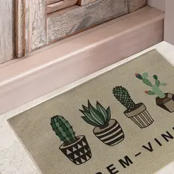 Tapete de Porta Estampado Bem Vindo Berlim
