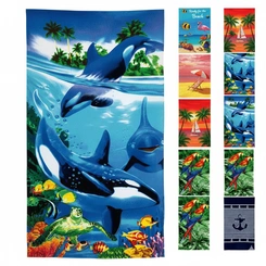 Toalha de Praia Aveludada Beach Estampada Design Vibrante