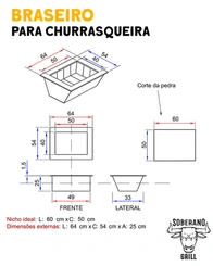 Kit Churrasqueira Gourmet Completa Com Exaustor Aço Galvanizado Preta