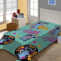 Manta Solteiro Estampa Stitch Jolitex Fun