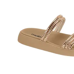 Chinelo Rasteira Feminina Papete Tiras Strass