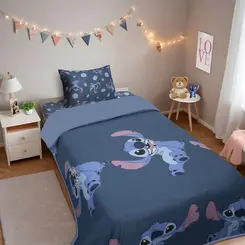 Edredom Infantil Solteiro Stitch E Angel Portallar Disney