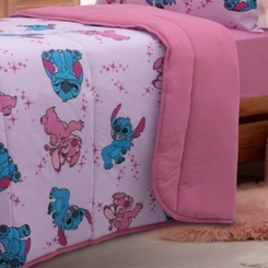 Edredom Infantil Solteiro Stitch E Angel Portallar Disney