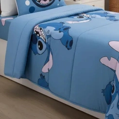 Edredom Infantil Solteiro Stitch E Angel Portallar Disney
