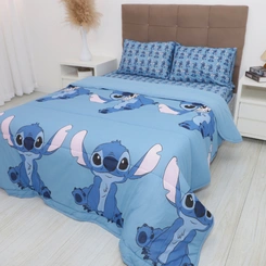 Edredom Casal Stitch E Angel Portallar Disney