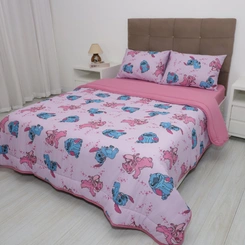 Edredom Casal Stitch E Angel Portallar Disney