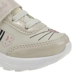 Tênis Infantil Menina Jet Kids Coração Bege