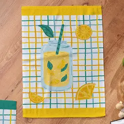Pano de Copa Felpudo Teka Fiori Limonada