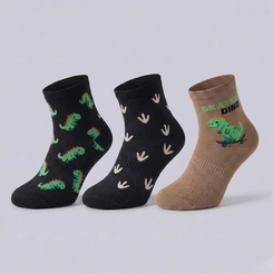 Kit Meia Infantil 3 Pares Menino Selene