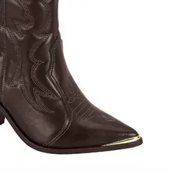 Bota Feminina Vizzano Estilo Country Texana Cano Médio