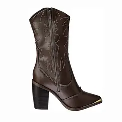 Bota Feminina Vizzano Estilo Country Texana Cano Médio