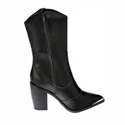 Bota Feminina Vizzano Estilo Country Texana Cano Médio