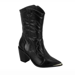 Bota Feminina Vizzano Estilo Country Texana Cano Médio