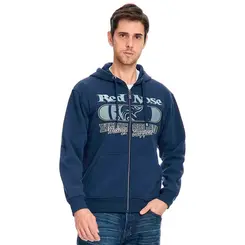 Blusa Jaqueta Moletom Masculino Red Nose Com Capuz Ziper Aberto Logo