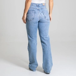 Calça Feminina Jeans Sawary Reta