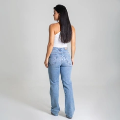 Calça Feminina Jeans Sawary Reta
