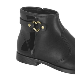 Bota Coturno Juvenil Menina Molekinha Cano Curto Napa