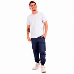 Calça Tactel Masculina Elastano com Bolso Cargo