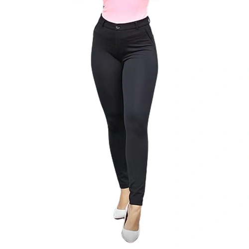 Calça Feminina K2b Legging Preta Talisata com Cintura Alta e Bolsos Traseiros