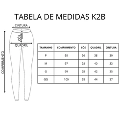 Calça Feminina K2b Legging Preta Talisata com Cintura Alta e Bolsos Traseiros