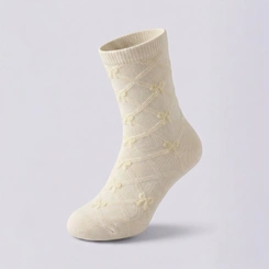 Kit 3 Pares De Meia Infantil Cano Médio Menina Laços Selene