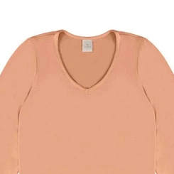 Blusa Feminina Manga Longa Lecimar em Crepe Viscose
