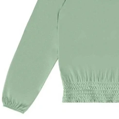 Blusa Feminina Manga Longa Lecimar em Crepe Viscose