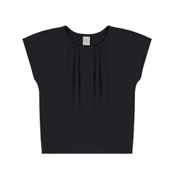 Blusa Feminina Lecimar Manga Curta em Crepe Viscose