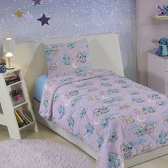 Edredom Infantil Solteiro Microfibra Dupla Face Stitch