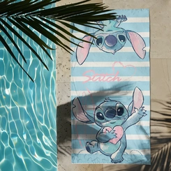 Toalha de Banho Infantil Lepper Aveludada Stitch