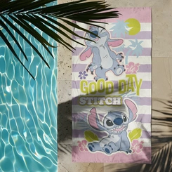 Toalha de Banho Infantil Lepper Aveludada Stitch