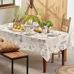 Toalha de Mesa Retangular 1.40m x 2.10m Teka Básica Estampas Coloridas
